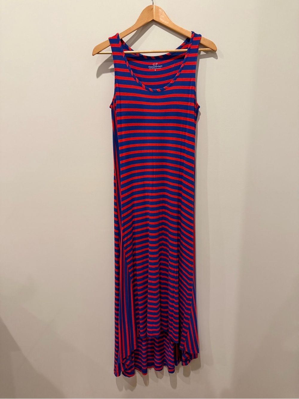 Vineyard Vines Red and Blue Striped Tank Dress